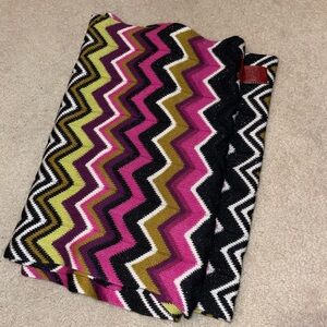 Missoni for Target Women's Chevron Knit Scarf - Pink, Black, and Gold